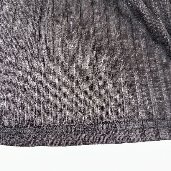 CUPSHE M Black V-Neck Long Sleeve Knit Ribbed Swim Cover-up Ruffle Dress - Picture 14 of 14